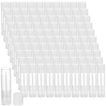 Tubos de protetor labial Bekith, pacote de 100 ml, 5,5 ml transparentes com tampas brancas