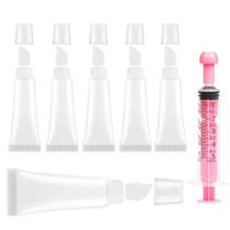 Tubos para gloss labial uadbau 8 ml transparentes recarregáveis, kit com 6 peças Tubos para gloss labial uadbau 8 ml transparentes recarregáveis, kit com 6 peças