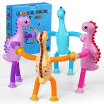 Tubos pop LED Dinosaur Witmelt para crianças de 3 anos ou mais, pacote com 4