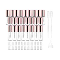 Tubos Transparentes Para Brilho Labial Feminino: Recipientes DIY Para Bálsamo Labial Com Tampa De