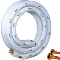 Tubulação De Cobre Com Isolamento Térmico 1/4 x 1/2 Para Instalação Ar Condicionado 1 Metro - Okity