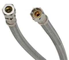 Tubulação de hardware Fluidmaster 3/8" de compressão x 51 cm de aço trançado