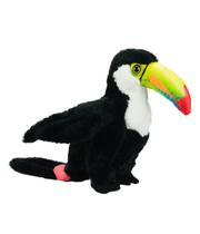 Tucano Preto Bico Colorido Realista 25cm - Pelúcia