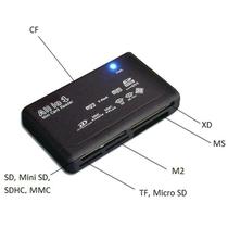 Tudo em um leitor de cartão de memória USB Externo SD Micro Micro M2 MMC XD CF