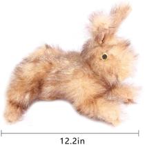Tudo para Paws Brown Rabbit Pet Plush Toys, Squeaker Inside, Large