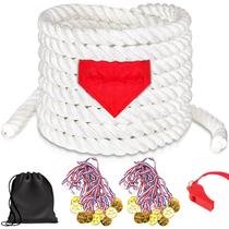 Tug of War Rope ZEROMX 60m para crianças e adultos com bandeira Tug of War Rope ZEROMX 60m para crianças e adultos com bandeira