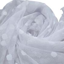 Tule Poá Flocos Branco Véus Ccb e Noivas - 1 M X 1,50 M Tule Poá Flocos Branco Véus Ccb e Noivas - 1 M X 1,50 M