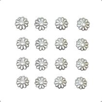 Tulipa Flor em Ferro para Acabamento de Bijuteria 9mm Prata com 1000 peças