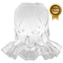 Tulipa Rei Gold Transparente P/ Pendente Lustre Arandela