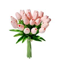 Tulipas artificiais Mandy's Light Pink PU Faux 20 Hastes 34cm Tulipas artificiais Mandy's Light Pink PU Faux 20 Hastes 34cm