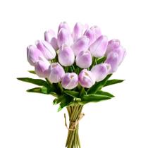 Tulipas artificiais Mandy's Light Purple PU Faux x20 Stems Tulipas artificiais Mandy's Light Purple PU Faux x20 Stems