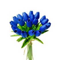 Tulipas artificiais Mandy's Royal Blue PU Faux Flowers x20 Tulipas artificiais Mandy's Royal Blue PU Faux Flowers x20