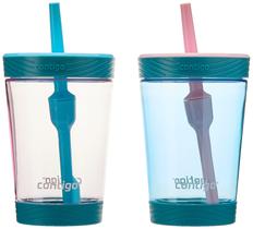 Tumbler Contigo Kids, à prova de derramamento, 400 ml, sem BPA, pacote com 2 unidades Tumbler Contigo Kids, à prova de derramamento, 400 ml, sem BPA, pacote com 2 unidades
