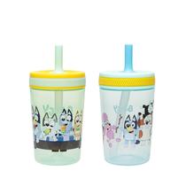 Tumbler Zak Designs Bluey Kelso 450ml, pacote com 2 unidades para crianças Tumbler Zak Designs Bluey Kelso 450ml, pacote com 2 unidades para crianças