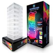 Tumbling Tower Game Glowblocks Light-Up LED para crianças e adultos
