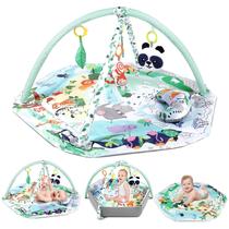 Tummy Time Mat Dearlomum 4 em 1 com 6 Brinquedos Educativos para Bebês