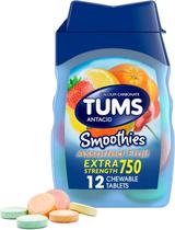 Tums Extra Strength Pastilhas Mastigáveis p/Azia 12 Unidades