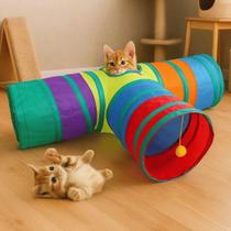 Túnel Colorido Bolinhas Anti Estresse Casinha Pets Animal Gatos Brinquedo Moveis Habitats Túnel Colorido Bolinhas Anti Estresse Casinha Pets Animal Gatos Brinquedo Moveis Habitats