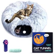 Túnel e Cama para Gato Wonder Family - Formato Donut com Brinquedos