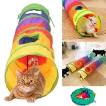 Tunel Gato Brinquedo Pet Animais Coelho Bolinha Labirinto Interativo Petshop Retratil Portatil Compacto Brincadeira