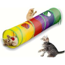 Tunel Gato Brinquedo Pet Coelho Animais Domestico Interativo Petshop Divertido Bolinha Labirinto Brincadeira Portatil