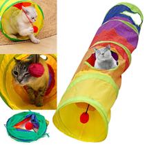 Tunel Gato Brinquedo Pet Coelho Animais Estimaçao Bolinha Interativo Retratil Petshop Portatil Dobravel Compacto
