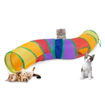 Túnel Labirinto Interativo Brinquedo PET para Gatos Cachorros de Pequeno Porte Reforçado Colorido com Bolinha 1,2 metros Túnel Labirinto Interativo Brinquedo PET para Gatos Cachorros de Pequeno Porte Reforçado Colorido com Bolinha 1,2 metros