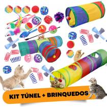 Túnel para gatos interativo brinquedo filhotes