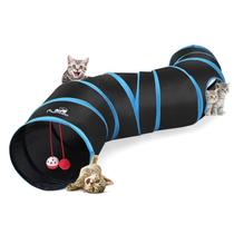 Tunel para Gatos Pawaboo en Forma de S 97x25 cm con Bolas Azul Tunel para Gatos Pawaboo en Forma de S 97x25 cm con Bolas Azul