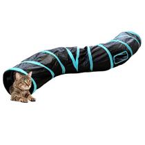 Túnel S Dobrável 1,25m X 25cm Diâm Brinquedo Gato - Preto