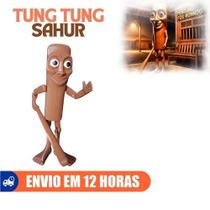 TUNG TUNG TUNG SAHUR Articulado para Decoração Geek em 3D Brainrot Italiano Meme 19cm