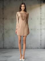 Túnica Bata Indiana Feminina Luxo Bordada Algodão PK-2412
