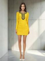 Túnica Bata Indiana Luxo Plus Size Bordada Peq. Defeito Pk-2429 Túnica Bata Indiana Luxo Plus Size Bordada Peq. Defeito Pk-2429