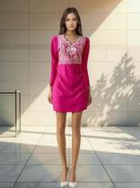 Túnica Bata Indiana Plus Size Luxo Bordada Algodão PK-2431