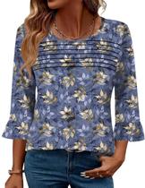 Túnica Blingfit elegante para mulheres, casual de negócios, manga 3/4