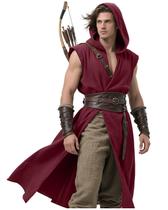 Túnica com capuz L'VOW Renaissance Medieval Viking Costume Masculino