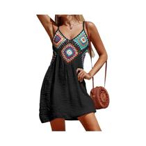 Túnica de Crochê Colorida para Praia - Biquini, Maiô e Sarong Túnica de Crochê Colorida para Praia - Biquini, Maiô e Sarong