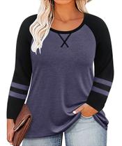 Túnica de manga comprida Top CARCOS Plus Size para mulheres XL 14W-16W