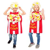 Túnica e chapéu Costume Dress Up America Popcorn para crianças