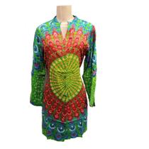 Túnica feminina indiana estampada Túnica feminina indiana estampada