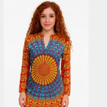 Túnica feminina indiana estampada Túnica feminina indiana estampada