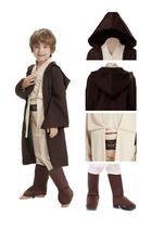 Túnica infantil Costume Knight Oakamy com capuz e sapatos