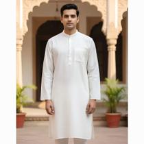 Túnica Longa Masculina Kurta Kameez Islâmica Árabe Muçulmana