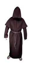 Túnica medieval padre monge ou jedi na cor marrom