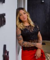 Tunica Olga organza Cor preta Tamanho G Tunica Olga organza Cor preta Tamanho G