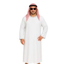Túnica Sheik Árabe Adulto Branca Túnica Sheik Árabe Adulto Branca