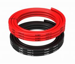 TUOFENG Fio de Silicone 8 AWG 3 m Vermelho e Preto