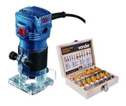 Tupia Bosch Gkf 550 550w 220v + Kit Fresas P/ Madeira 12 Pcs Tupia Bosch Gkf 550 550w 220v + Kit Fresas P/ Madeira 12 Pcs