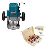 Tupia De Coluna 110v 1250w 8mm + Kit Fresas 12pçs Songhe Tools