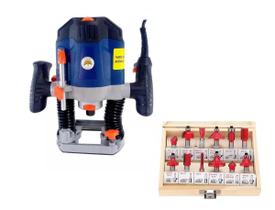 Tupia De Coluna 1250w 110v 8mm + Kit Fresas 15pçs Tupia De Coluna 1250w 110v 8mm + Kit Fresas 15pçs
